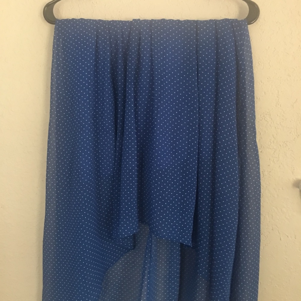 Polka dot high low skirt